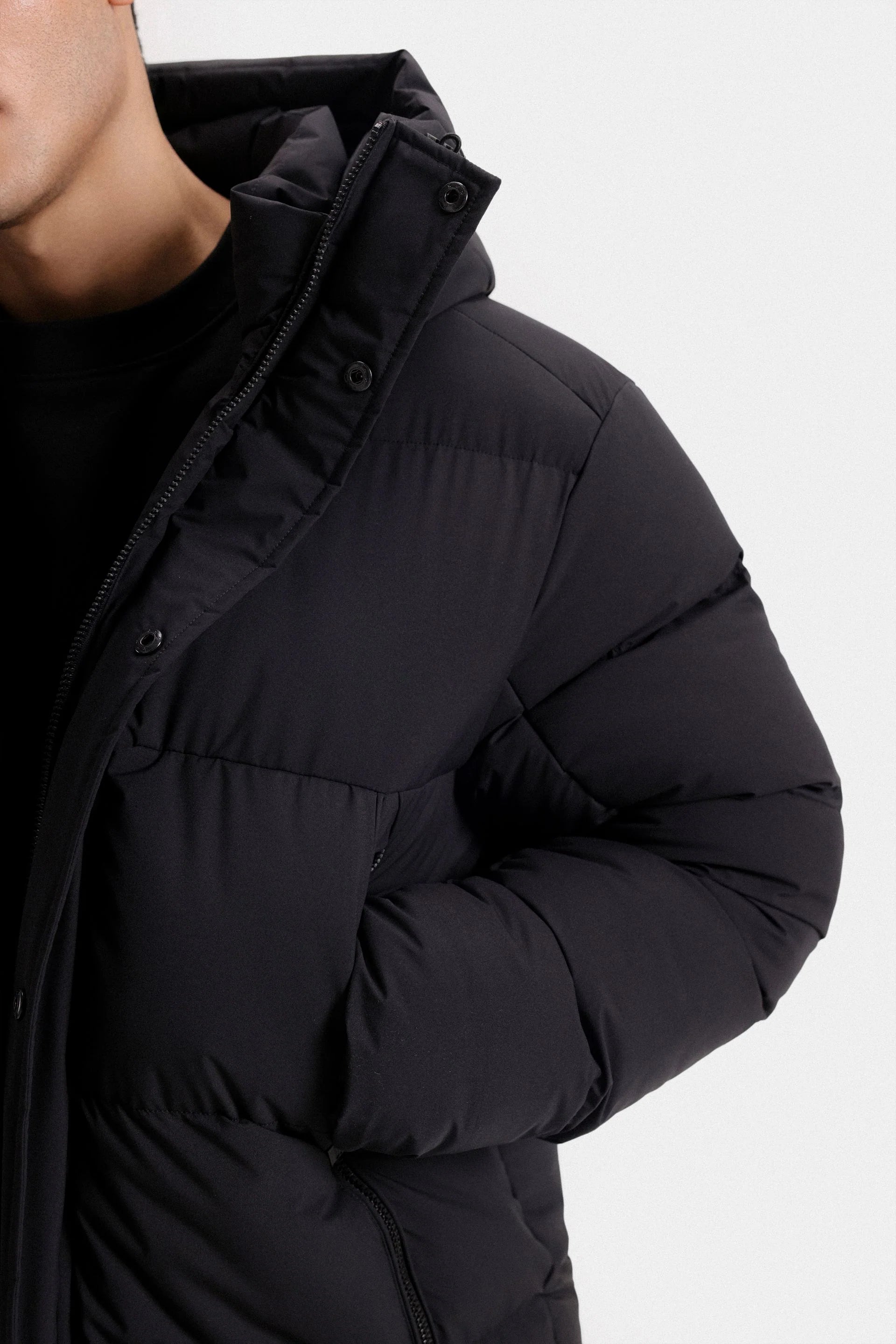 Quilted Puffer Jacket With Hood