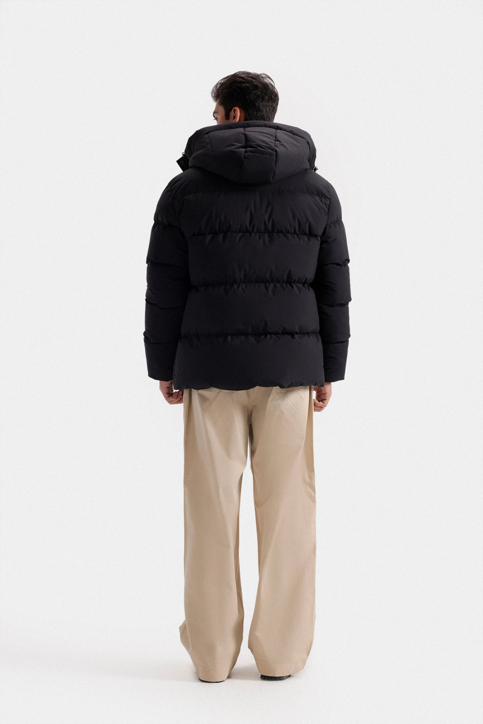 Quilted Puffer Jacket With Hood