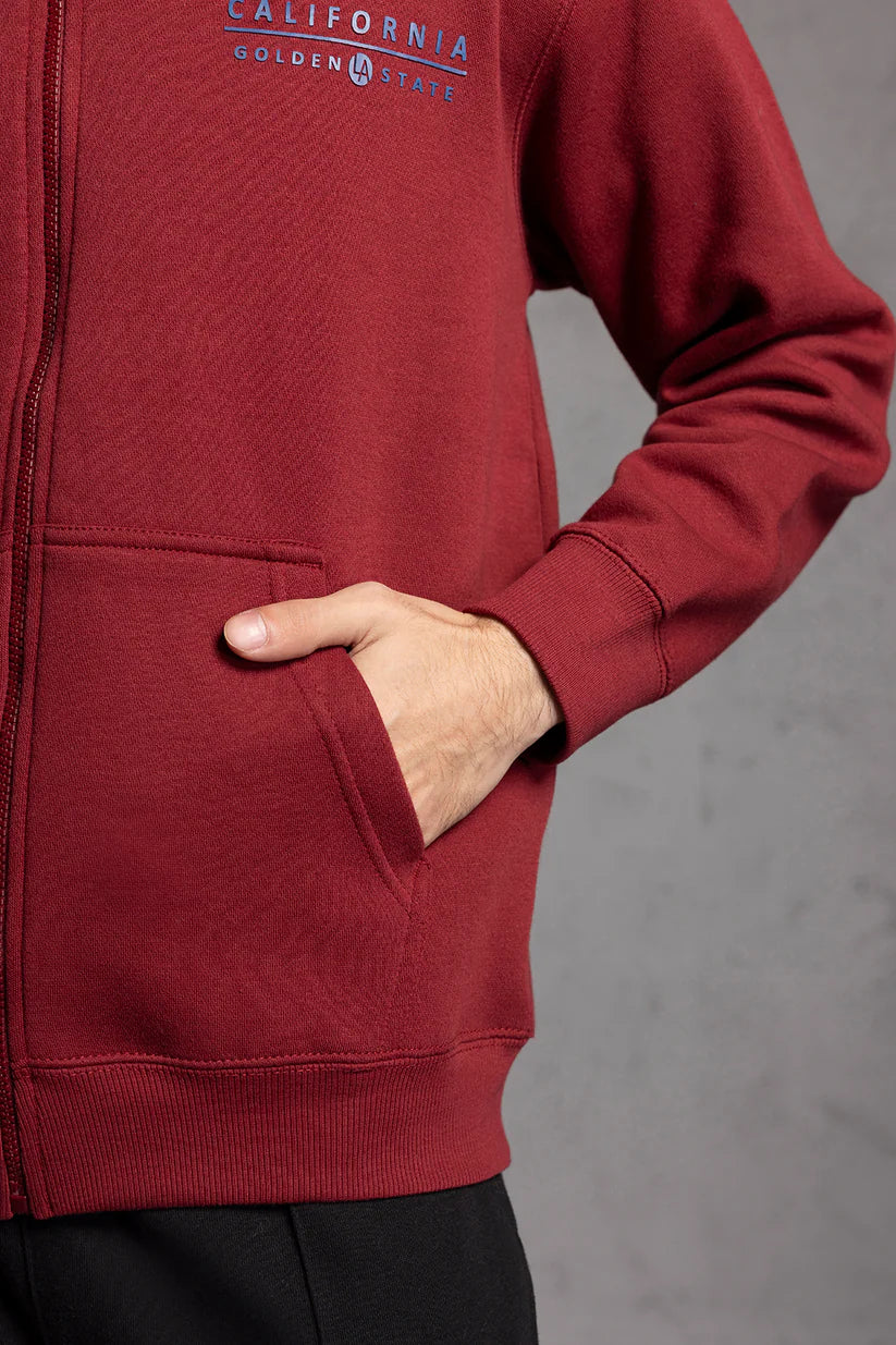 Graphic Zipper Hoodie - 5021