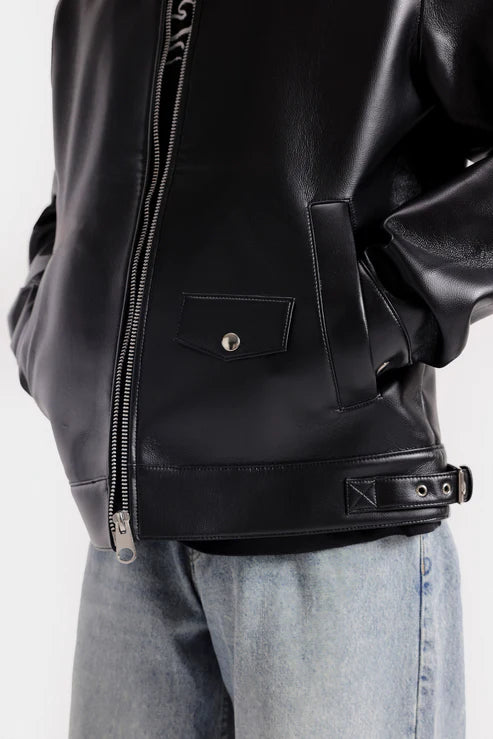 faux Leather Biker Jacket